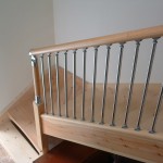 Modern pine open staircase
