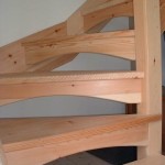 Modern pine open staircase